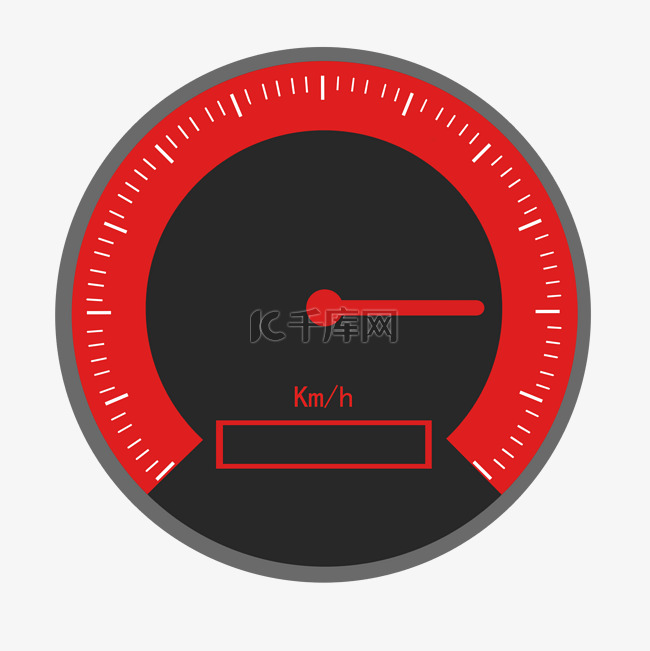 红黑色速度仪表盘