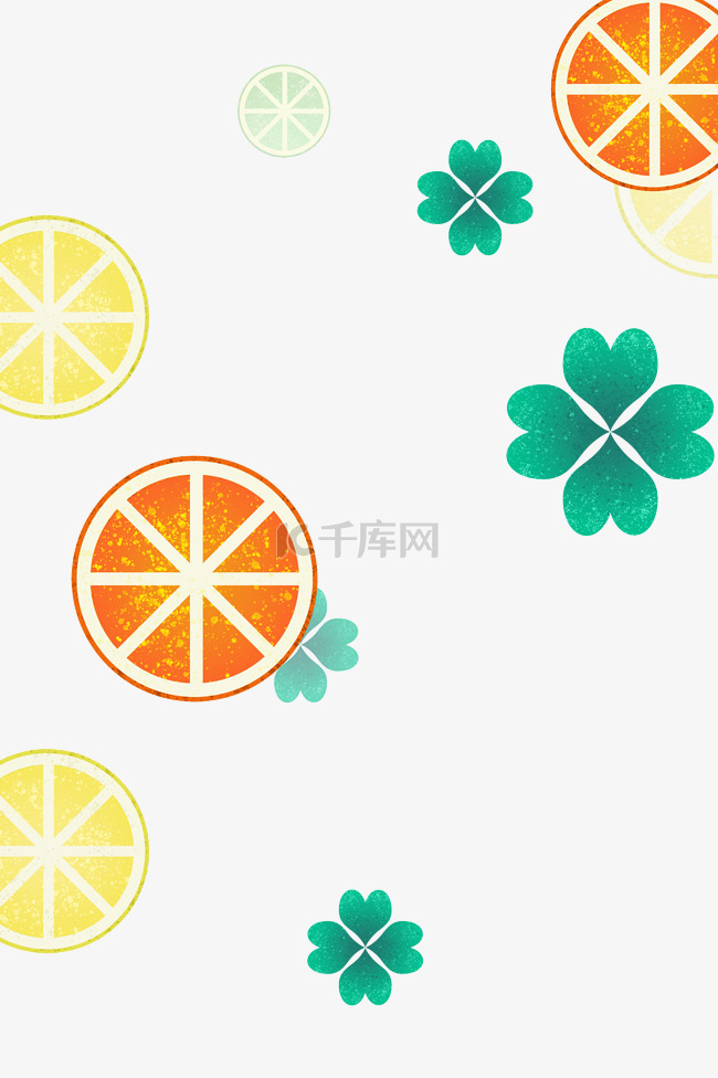 夏日小清新柠檬背景边框