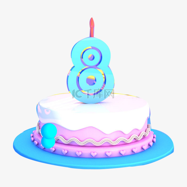 8岁生日蛋糕