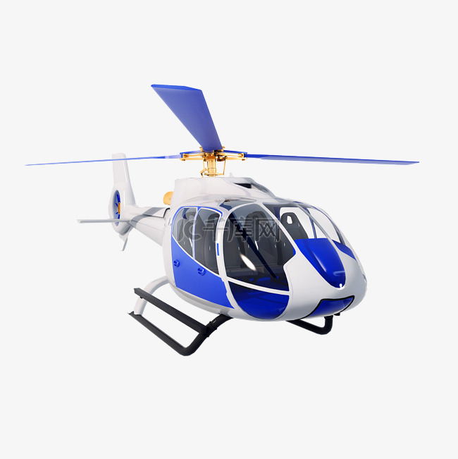 质感直升机玩具png图