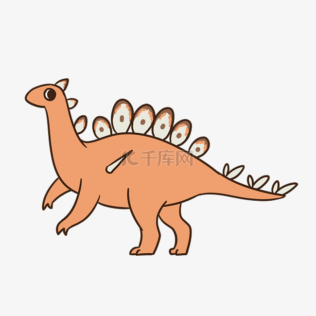钉状龙的恐龙插画