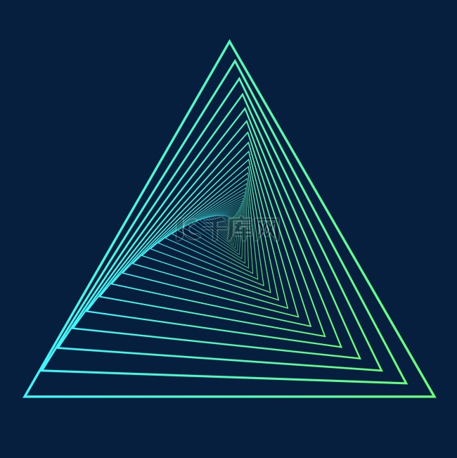 立体三角抽象图案