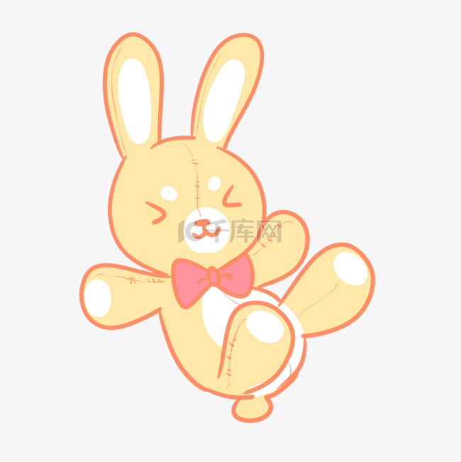 可爱的黄色兔子玩偶