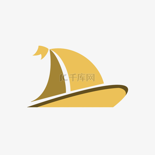 黄色帆船样式小图标