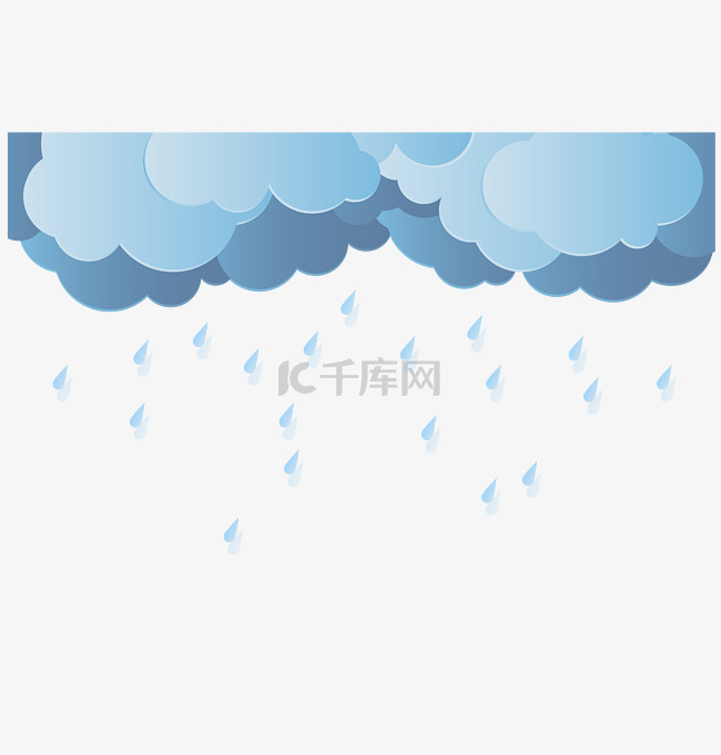 剪纸风下雨云雨