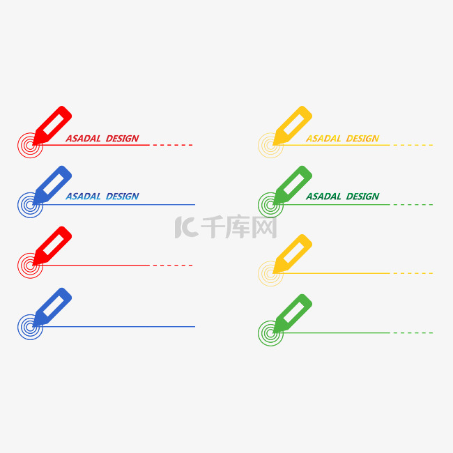 线条文本矢量图