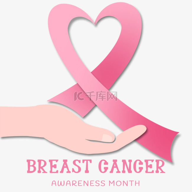 乳腺癌日手部护理粉红丝带乳腺癌