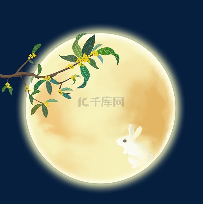 中秋节月亮月兔中秋