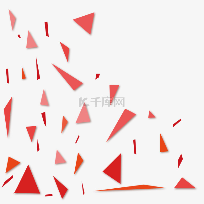 节日素材红色三角形几何图形