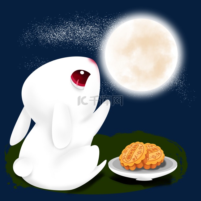 中秋节玉兔望月