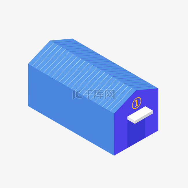 矢量扁平库房