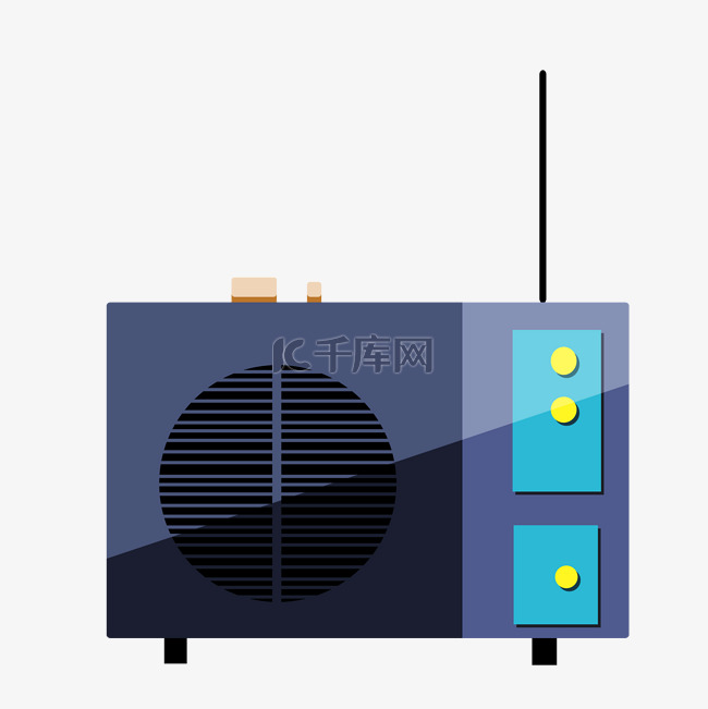 天线装饰播放器插画