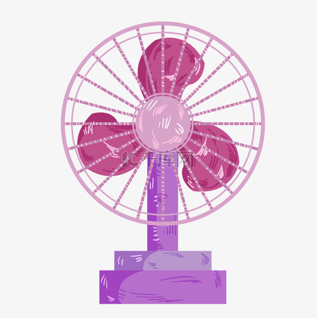 紫色电器风扇