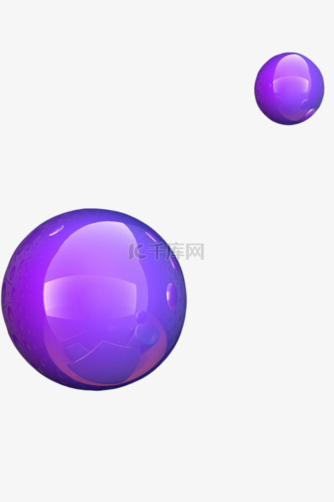 紫色梦幻泡泡圆球png素材