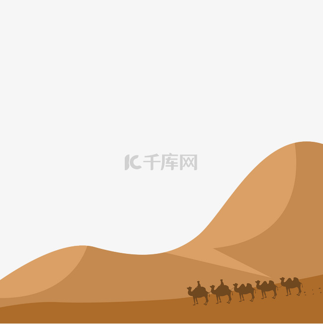 在沙漠行走的骆驼