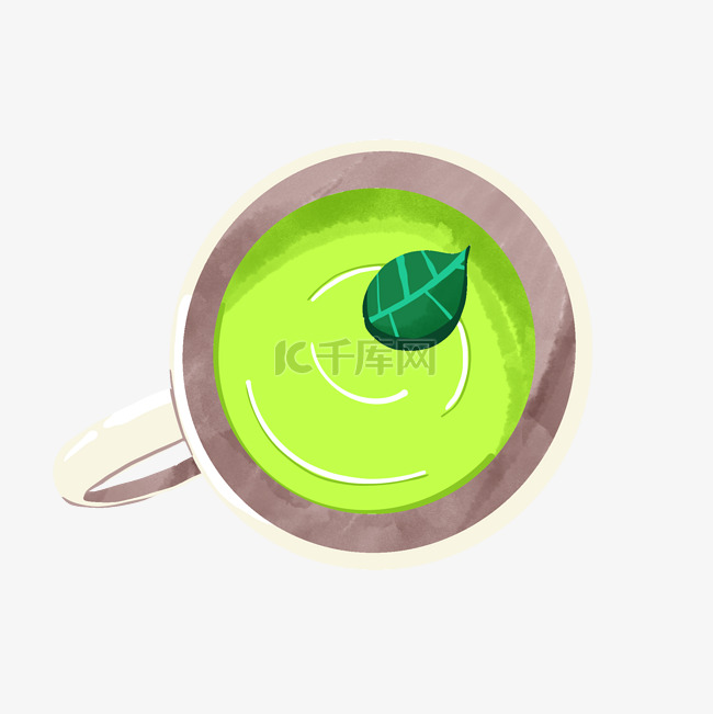 美味的花茶茶汤插画