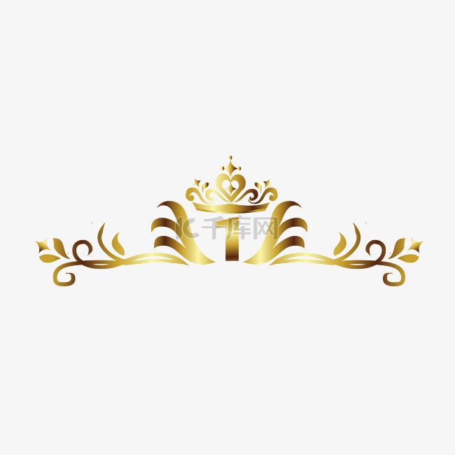 金色花边皇冠