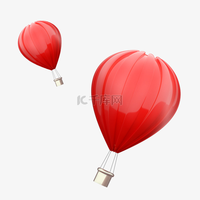 红色国庆热气球