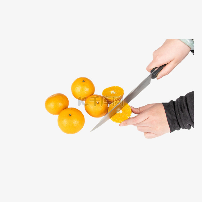 新鲜橙子切水果