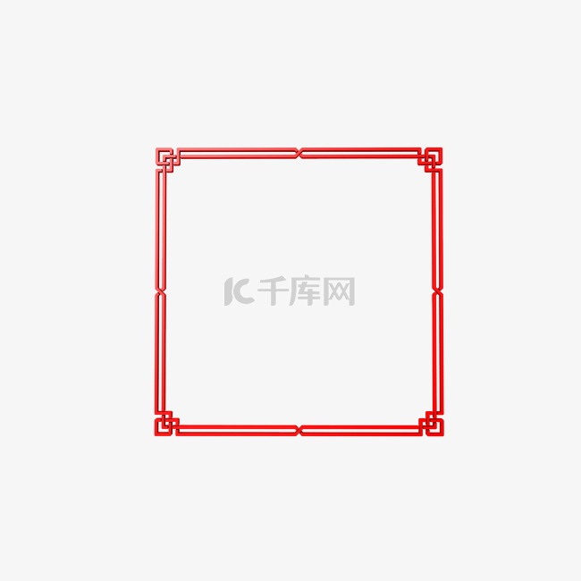 C4D春节红色中国风边框