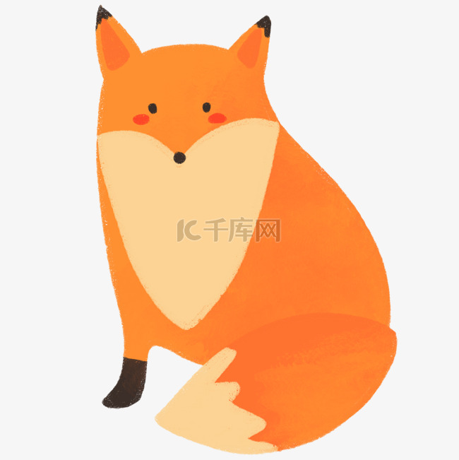 动物狐狸黄色卡通