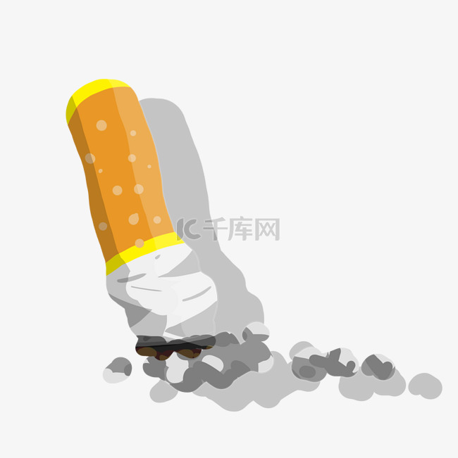 抽完被熄灭的香烟