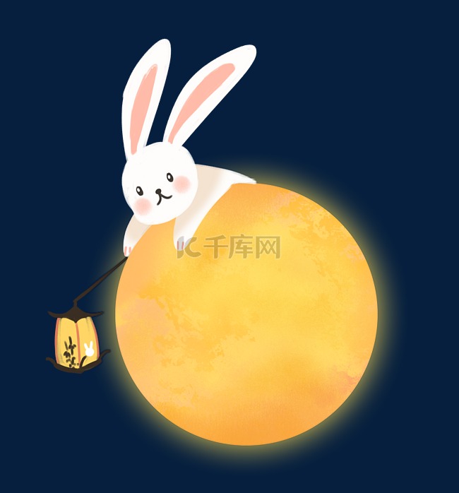 中秋节月兔花灯