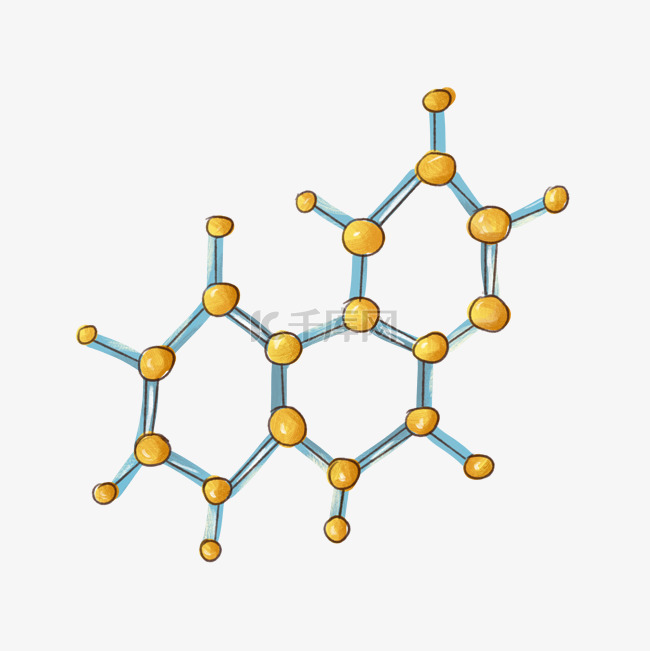 化学结构装饰插画