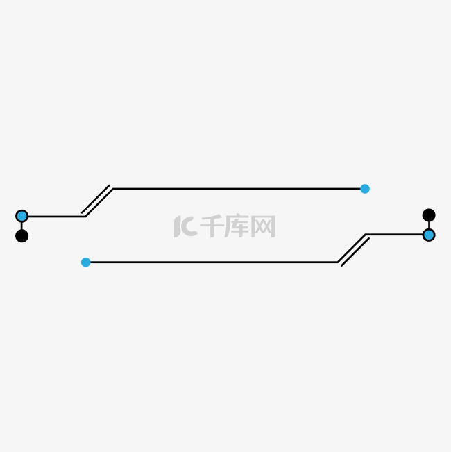 矢量简约圆点线条科技边框