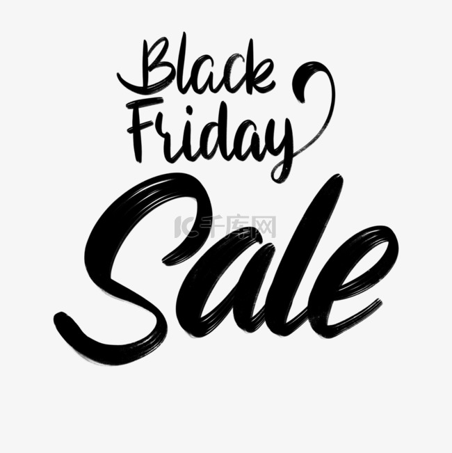 黑色black friday sale字体