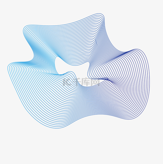 波浪线条抽象渐变