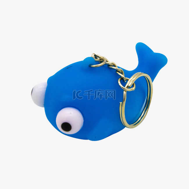蓝色小鱼钥匙环