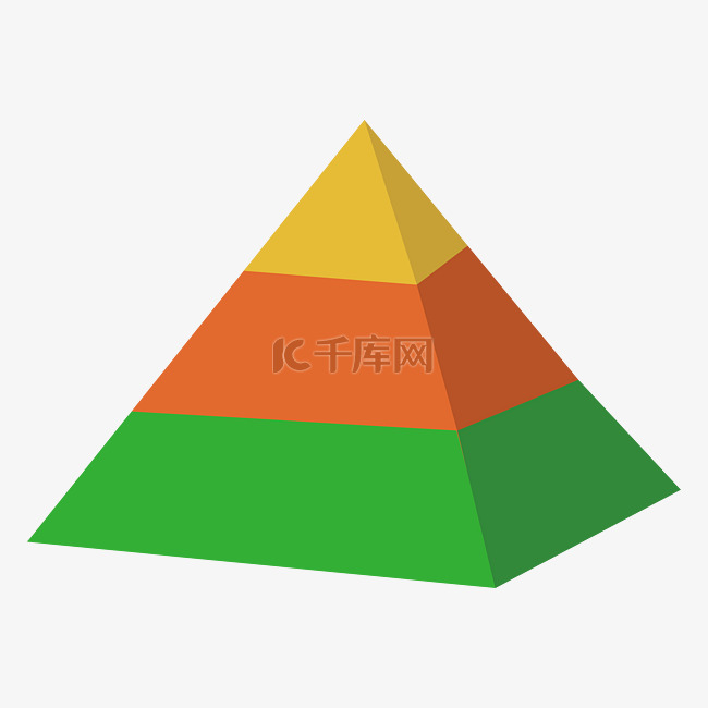 简约立体三角形分阶层装饰图
