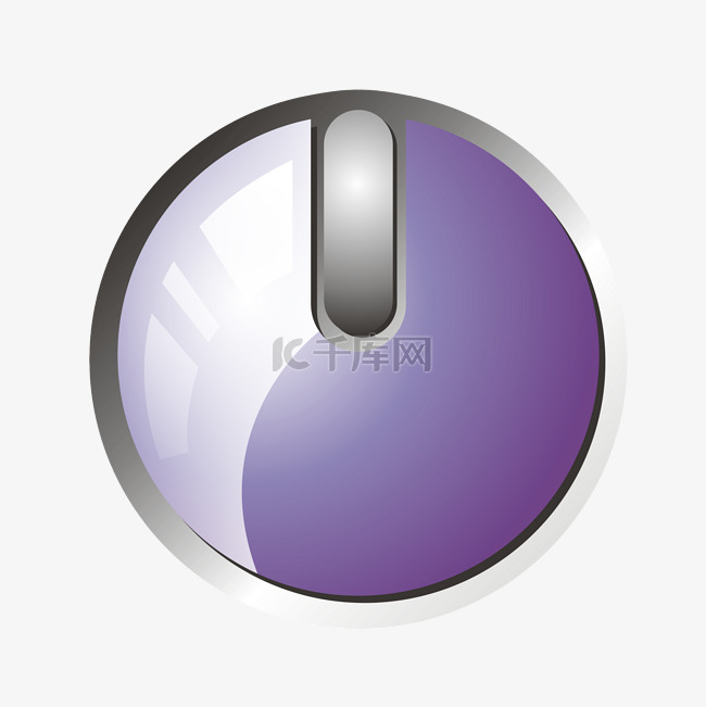 AI矢量图紫色圆形科技按钮