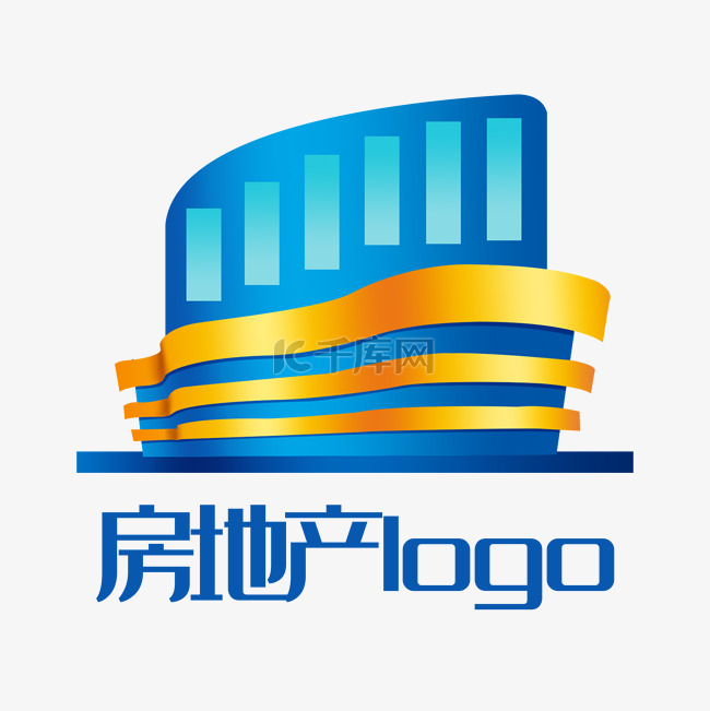 蓝色建筑LOGO