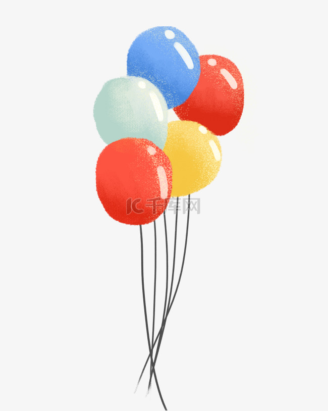 节日氛围彩色气球素材