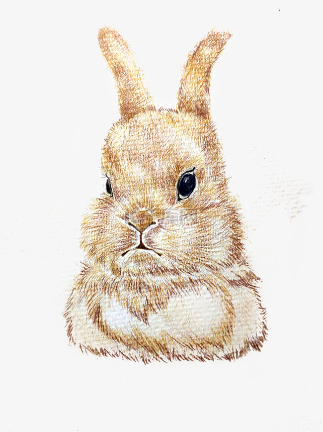水彩手绘兔子插画