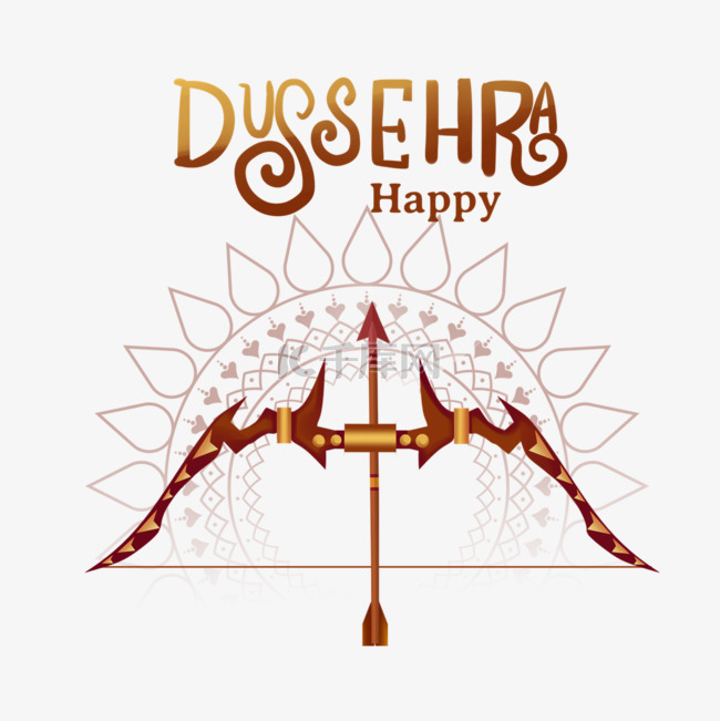 dussehra创意弓箭节日元素