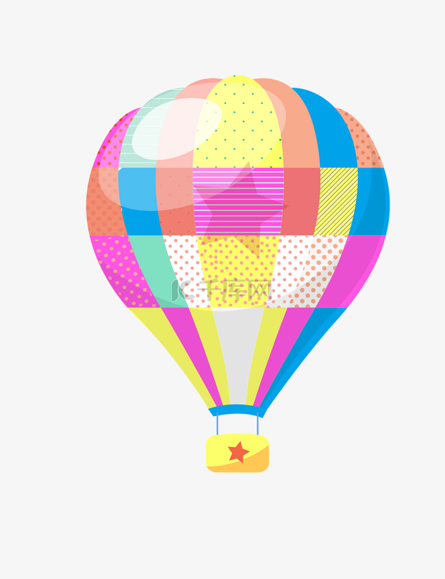 一个彩色氢气球