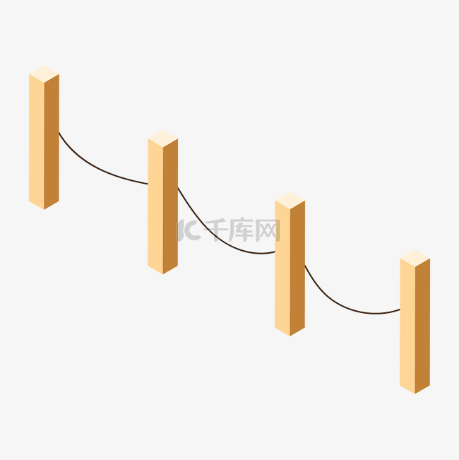 手绘扁平化栏杆在劳动节免抠图