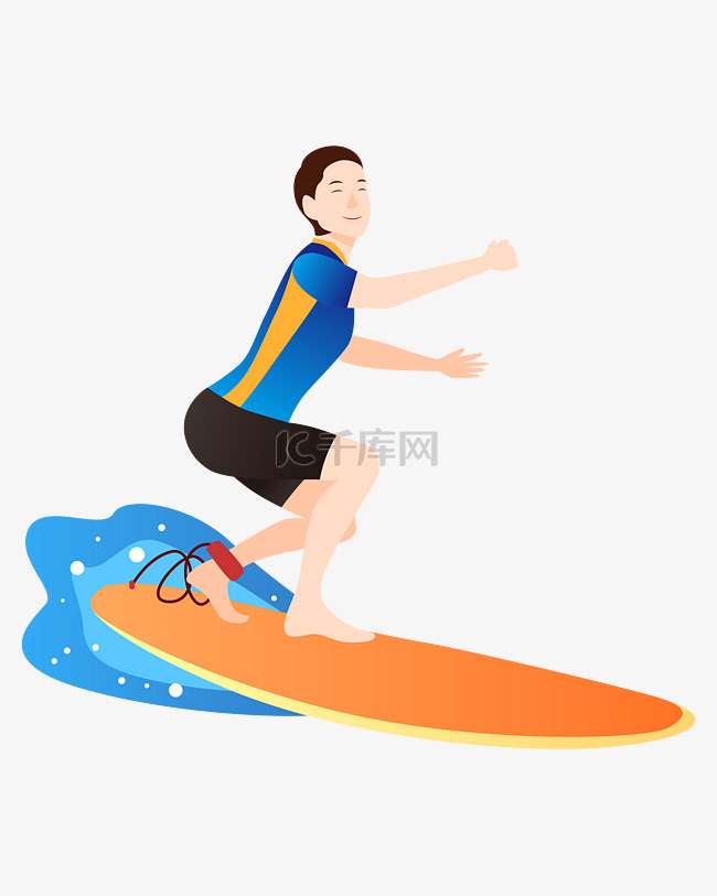 男子滑板冲浪