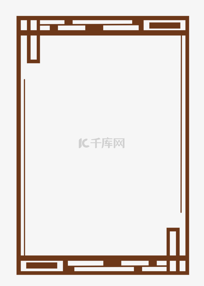 古风木制装饰边框