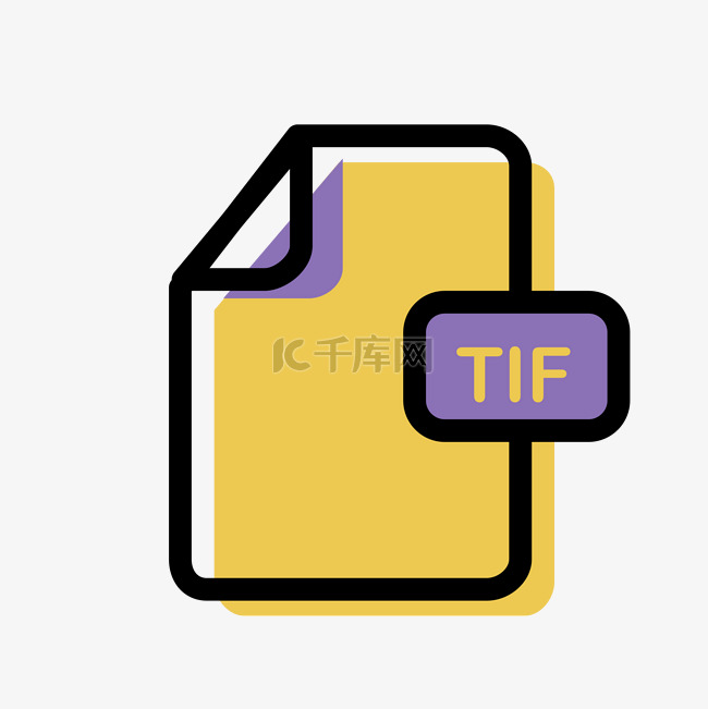 卡通TIF文件格式图标