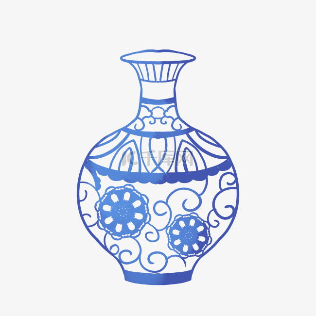 青花瓷花瓶古董