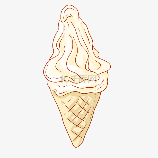 白色旋转冰淇淋