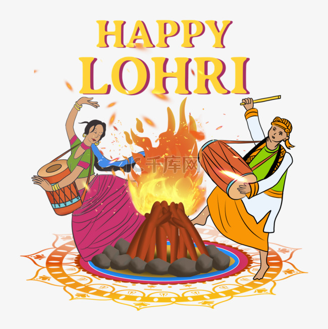 lohri印度节日跳舞