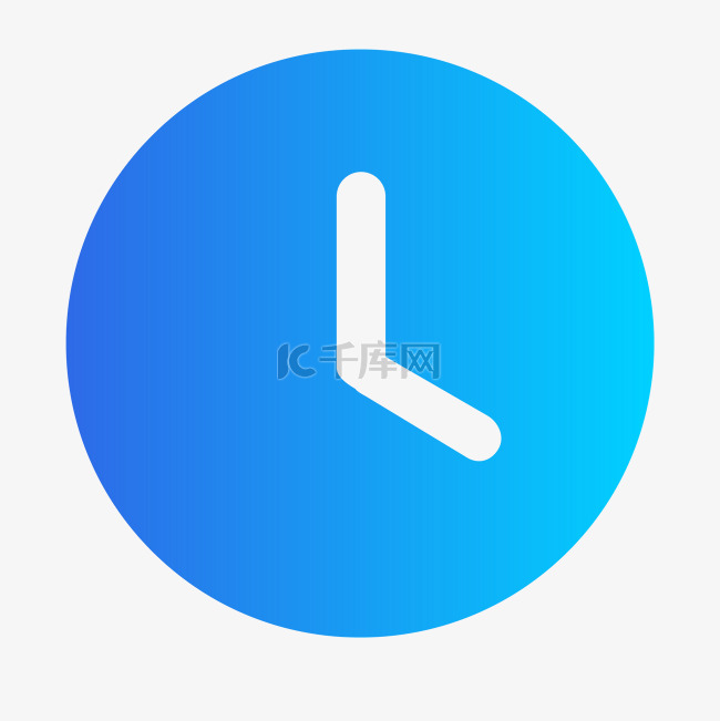 渐变面性时间钟表APP功能图标