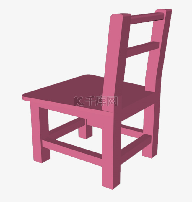 c4d粉色坐凳凳子