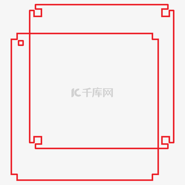 红色中国风边框