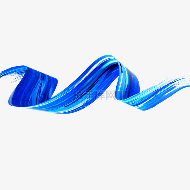 蓝色抽象曲线线条